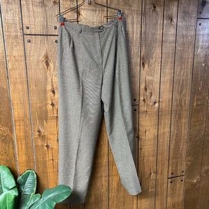 EVAN-PICONE LINED BROWN/TAN CHECKERED PANTS SZ 14